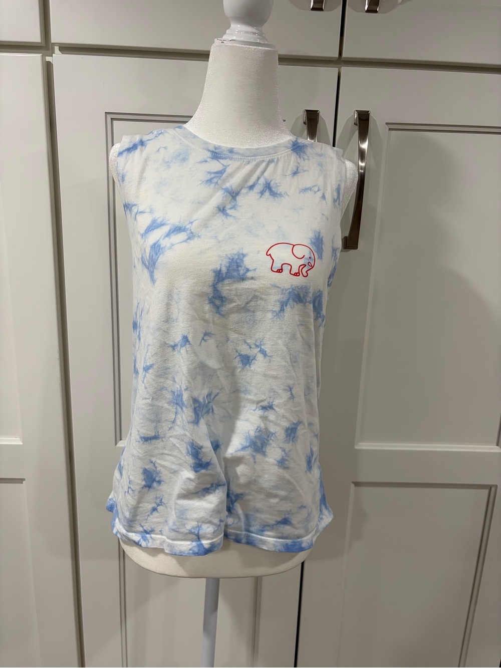 Ivory Ella July 4th Ripple Tie-Dye Muscle Tank Top